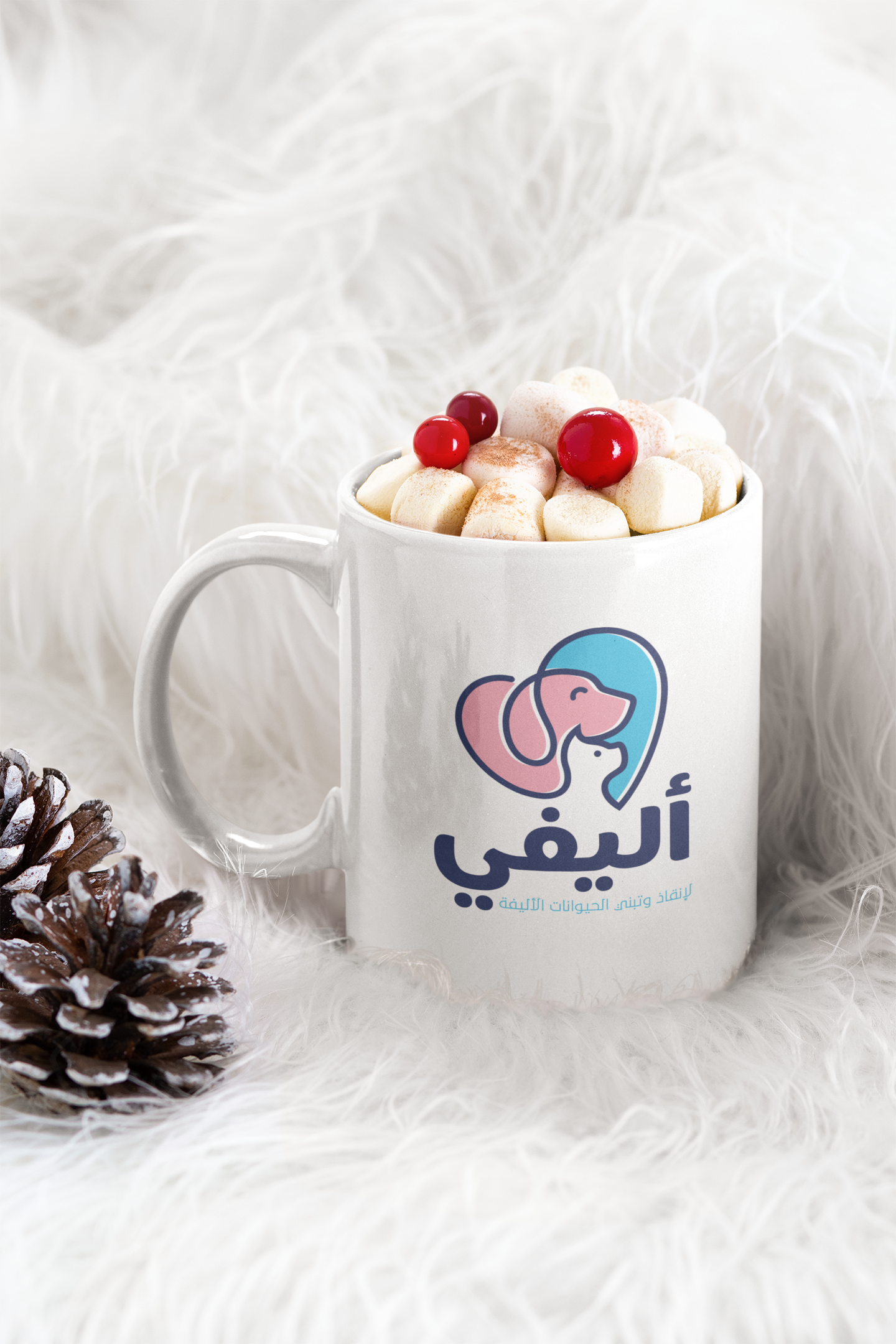 coffee-mug-mockup-featuring-winter-decorations-and-marshmallows-m172